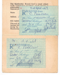 Receipts for CVRS membership 1968 and 1969